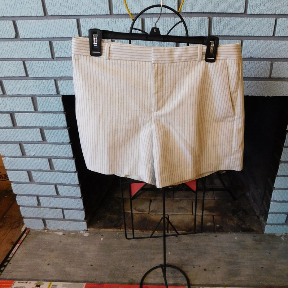 Banana Republic dress shorts - off white with black pinstripes